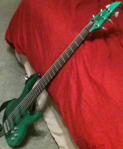 My Carvin 6-String Fretless Bass Guitar (green)